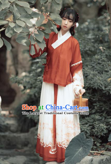 Chinese Traditional Ming Dynasty Palace Princess Replica Costumes Ancient Peri Hanfu Dress for Women