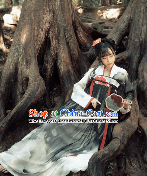 Traditional Chinese Tang Dynasty Palace Princess Replica Costumes Ancient Peri Hanfu Dress for Women