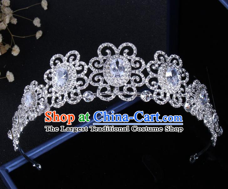 Top Grade Gothic Hair Accessories Catwalks Princess Crystal Zircon Royal Crown for Women