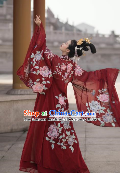 Chinese Ancient Drama Princess Hanfu Dress Traditional Tang Dynasty Palace Replica Costumes for Women