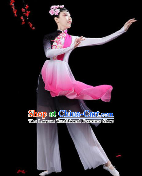 Chinese Classical Dance Umbrella Dance Dress Traditional Group Dance Chorus Costumes for Women