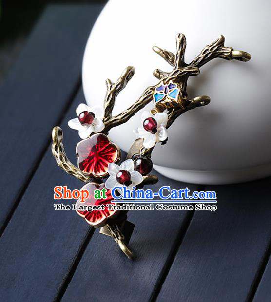 Chinese Traditional Jewelry Accessories National Hanfu Plum Blossom Brooch for Women