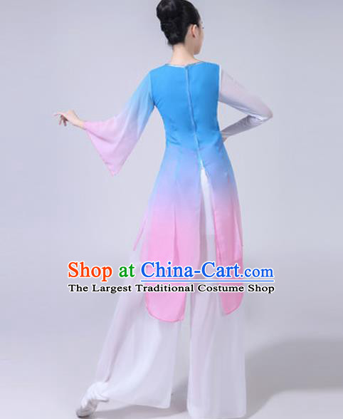 Chinese Classical Dance Dress Traditional Chorus Group Dance Umbrella Dance Costumes for Women