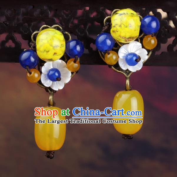 Chinese Yunnan National Classical Earrings Traditional Ceregat Ear Jewelry Accessories for Women