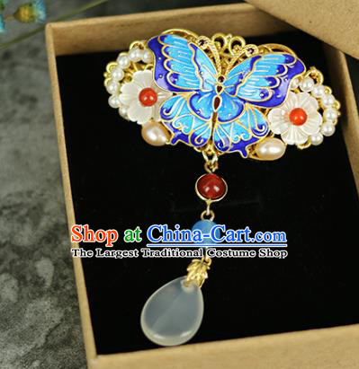 Handmade Chinese Traditional Cloisonne Hair Claw Traditional Classical Hanfu Hair Accessories for Women