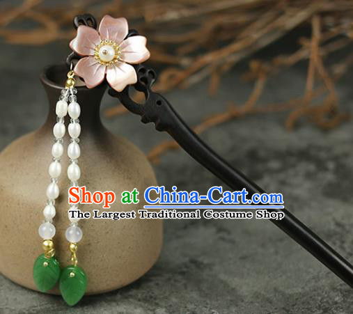Handmade Chinese Traditional Ebony Hairpins Traditional Classical Hanfu Hair Accessories for Women