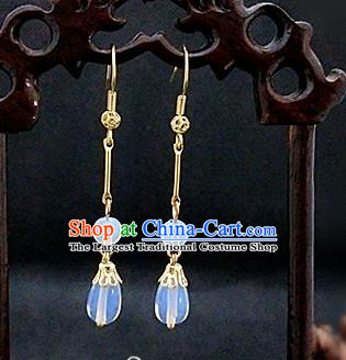 Chinese Ancient Handmade Earrings Traditional Classical Hanfu Ear Jewelry Accessories for Women