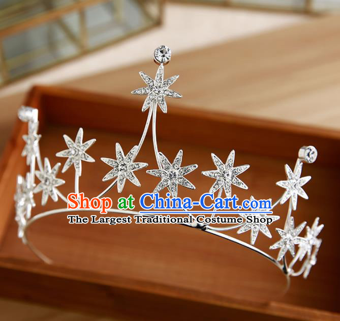 Handmade Top Grade Bride Hair Accessories Baroque Crystal Royal Crown for Women