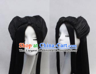 Chinese Ancient Cosplay Peri Long Wigs Traditional Princess Chignon Handmade Wig Sheath