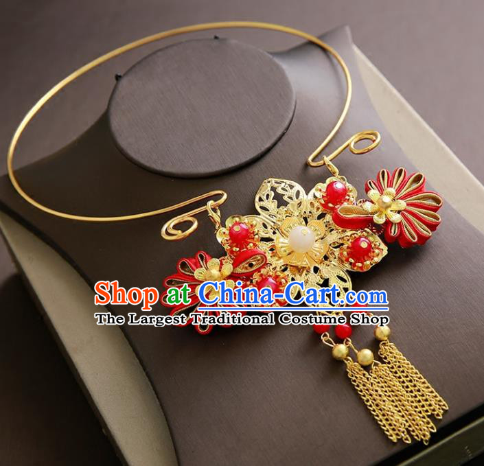 Chinese Ancient Handmade Necklace Traditional Classical Hanfu Jewelry Accessories for Women