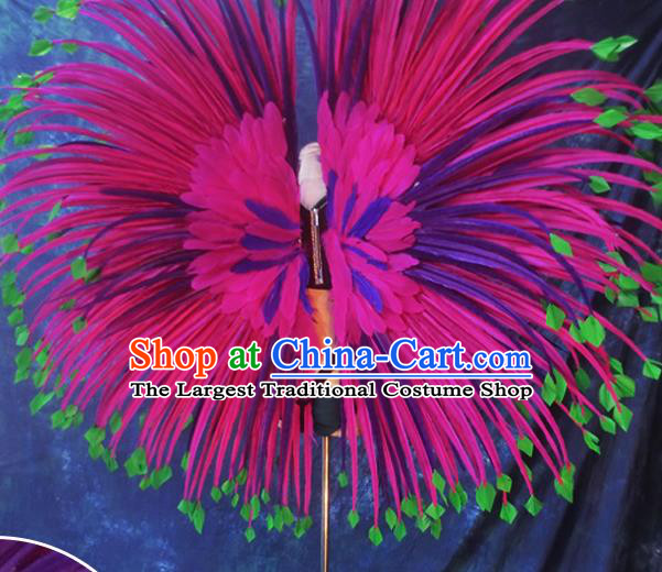 Halloween Cosplay Stage Show Props Accessories Brazilian Carnival Parade Rosy Feather Wings for Women