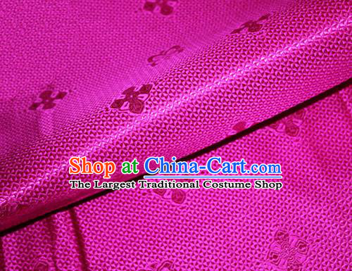Asian Chinese Tang Suit Material Traditional Pattern Design Rosy Satin Brocade Silk Fabric