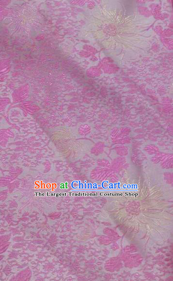 Asian Traditional Pattern Design Rosy Satin Material Chinese Tang Suit Brocade Silk Fabric