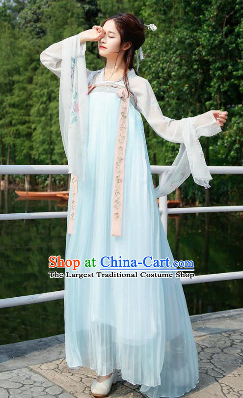 Chinese Traditional Tang Dynasty Palace Hanfu Dress Ancient Female Historical Costumes for Women