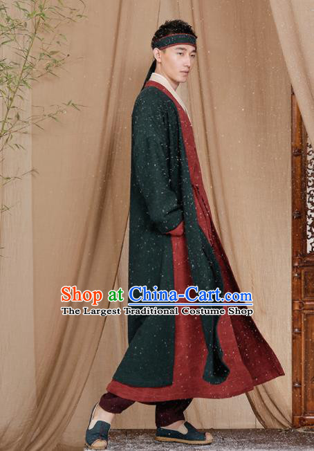 Chinese Traditional Tang Suit Costumes National Coat Overcoat for Men