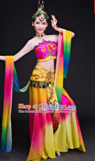Chinese Traditional Umbrella Dance Costumes Classical Dance Dunhuang Flying Apsaras Dance Dress for Women
