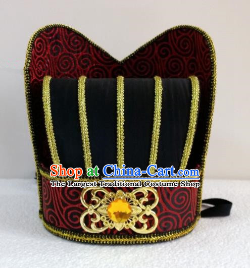 Chinese Ancient Scholar Official Hair Accessories Han Dynasty Minister Hat Headwear for Men