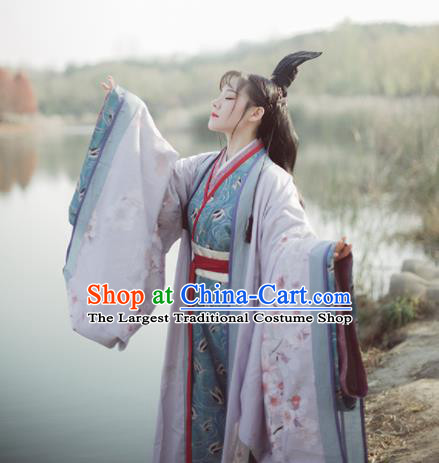 Chinese Ancient Imperial Concubine Hanfu Dress Traditional Han Dynasty Historical Costumes Complete Set for Women