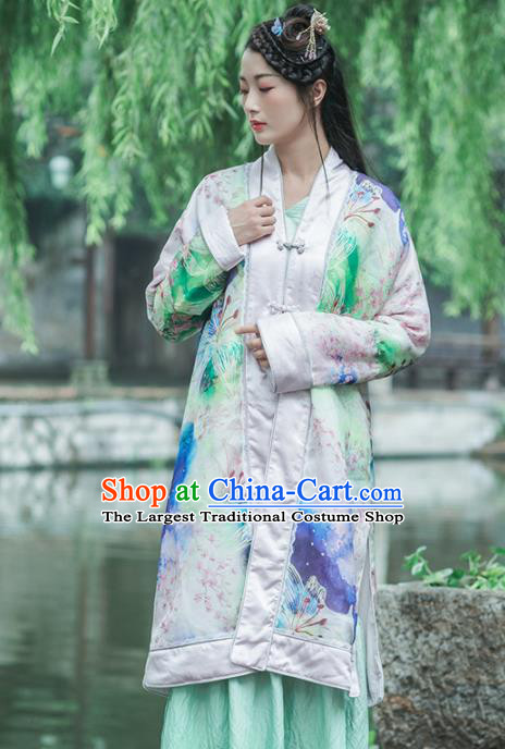 Chinese Traditional Costumes National Coat Green Silk Tang Suit Overcoat for Women