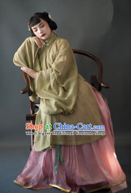 Chinese Ancient Hanfu Dress Traditional Ming Dynasty Historical Costumes Complete Set for Women