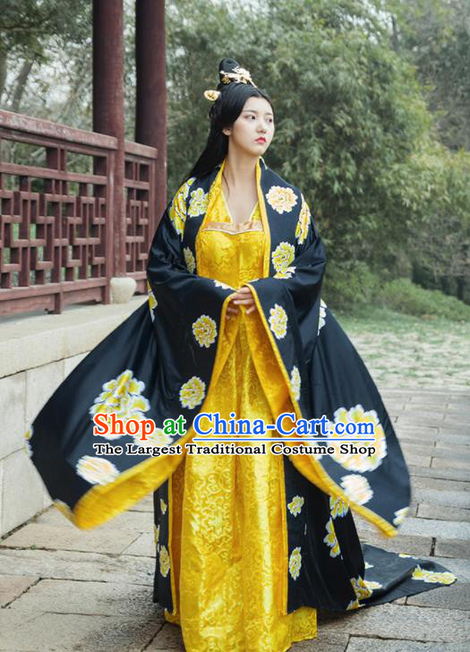 Traditional Chinese Ancient Drama Palace Lady Costumes Tang Dynasty Imperial Consort Hanfu Dress for Women