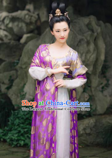 Chinese Traditional Tang Dynasty Princess Historical Costumes Ancient Peri Hanfu Dress for Women
