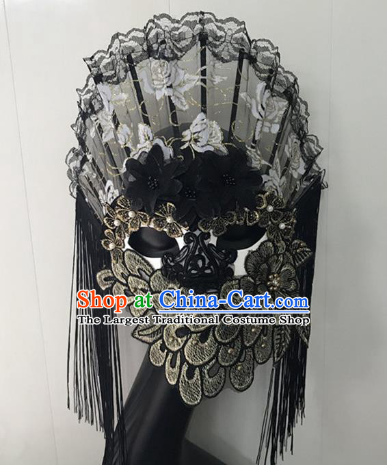 Top Halloween Accessories Brazilian Carnival Catwalks Embroidered Lace Masks for Women