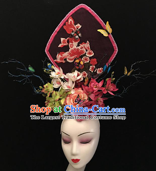 Top Halloween Giant Goldfish Hair Accessories Chinese Traditional Catwalks Headpiece for Women