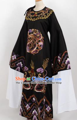 Professional Chinese Traditional Beijing Opera Niche Black Ceremonial Robe Ancient Number One Scholar Costume for Men