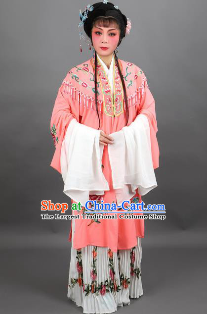 Professional Chinese Traditional Beijing Opera Orange Cloak Ancient Nobility Lady Costume for Women