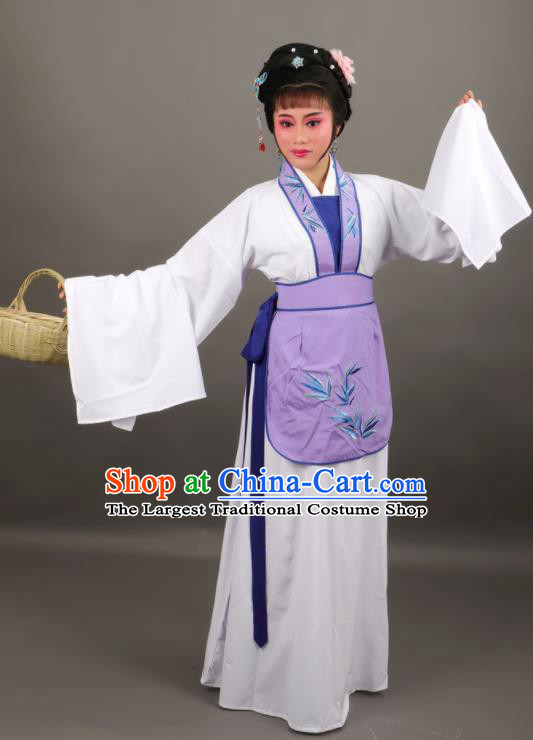 Professional Chinese Traditional Beijing Opera Maidservants Dress Ancient Country Lady Costume for Women