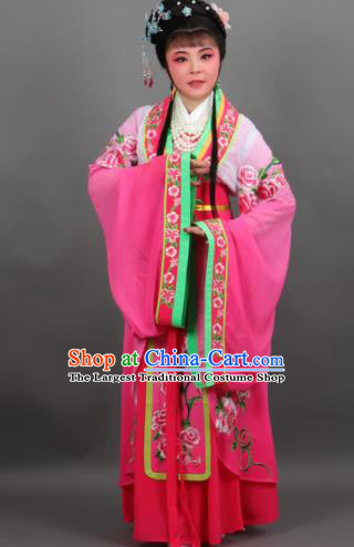 Chinese Traditional Peking Opera Diva Empress Rosy Dress Ancient Court Queen Costume for Women