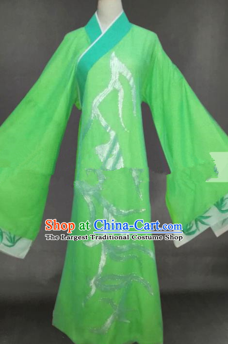 Professional Chinese Traditional Beijing Opera Butterfly Lovers Niche Green Clothing Ancient Scholar Costume for Men