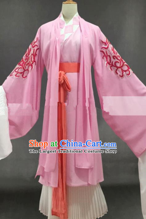 Professional Chinese Traditional Peking Opera Diva Pink Dress Ancient Buddhist Nun Costume for Women