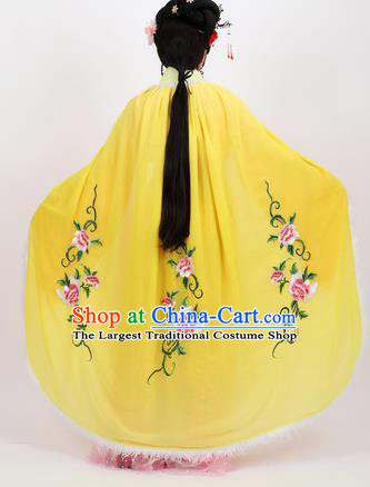 Professional Chinese Traditional Beijing Opera Yellow Cape Ancient Princess Costume for Women