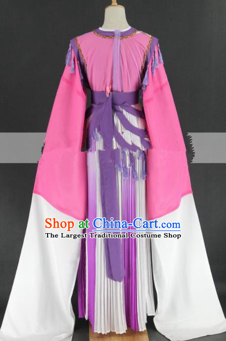 Professional Chinese Traditional Peking Opera Pink Dress Ancient Palace Maid Costume for Women