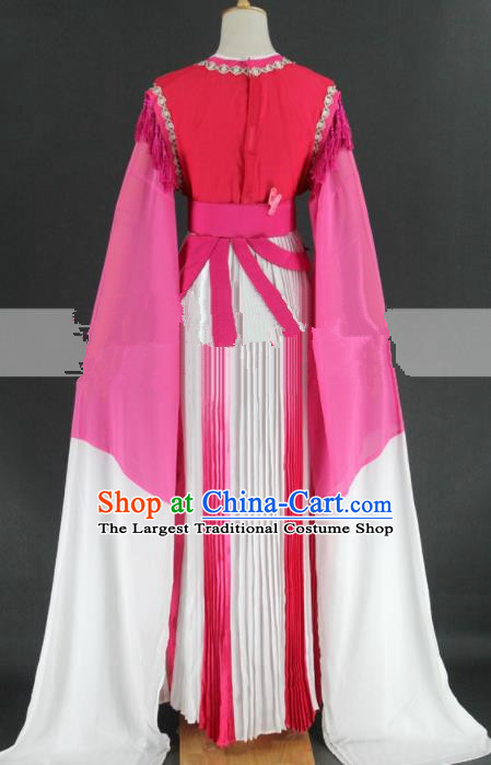 Professional Chinese Traditional Peking Opera Rosy Dress Ancient Palace Maid Costume for Women