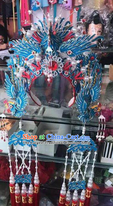 Chinese Traditional Beijing Opera Phoenix Coronet Ancient Imperial Concubine Hat Hair Accessories for Women