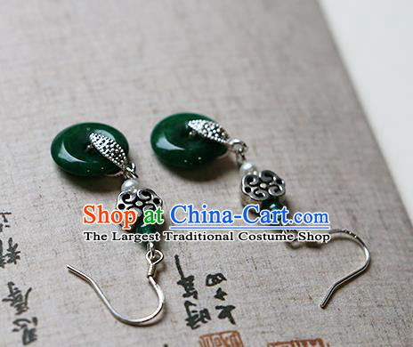 Chinese Traditional Hanfu Peace Buckle Ear Accessories Ancient Tang Dynasty Princess Earrings for Women