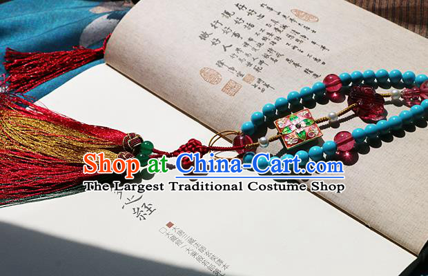 Chinese Ancient Qing Dynasty Imperial Consort Brooch Pendant Traditional Hanfu Court Accessories for Women