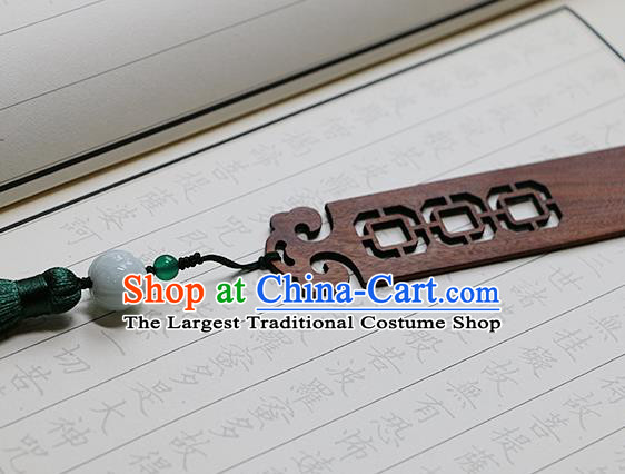 Chinese Traditional Rosewood Bookmark Ancient Wood Label