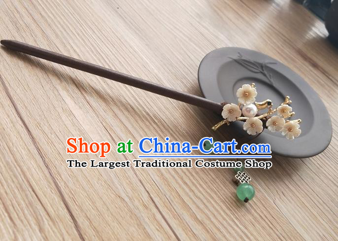 Chinese Ancient Rosewood Hairpins Traditional Hanfu Court Hair Accessories for Women