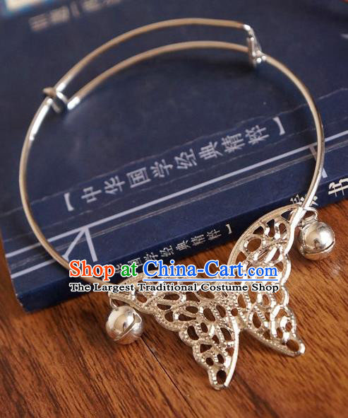 Chinese Traditional Hanfu Jewelry Accessories Butterfly Bracelet Ancient Qing Dynasty Princess Bangle for Women