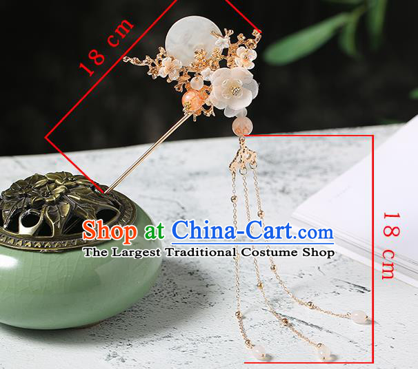 Chinese Ancient Ming Dynasty Princess Plum Tassel Hairpins Traditional Hanfu Court Hair Accessories for Women