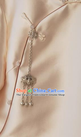 Chinese Traditional Hanfu Longevity Lock Brooch Pendant Ancient Cheongsam Breastpin Accessories for Women