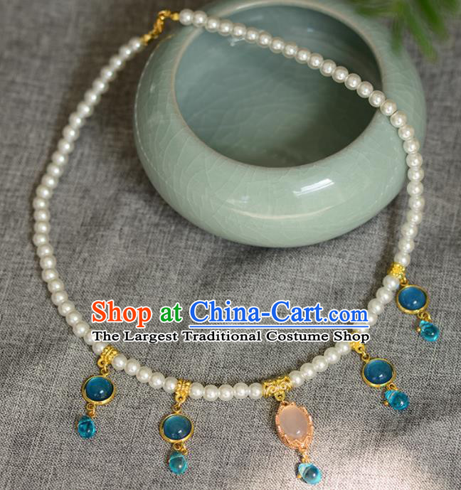 Chinese Traditional Hanfu Jewelry Accessories Ancient Ming Dynasty Princess Necklace for Women