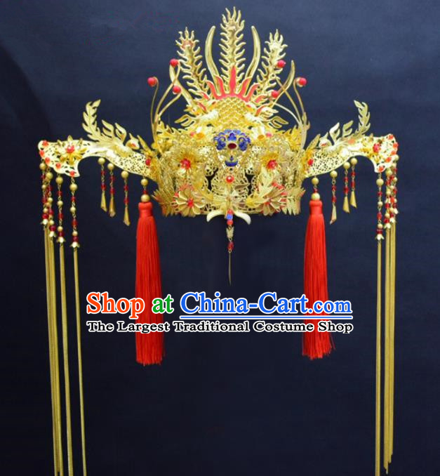 Chinese Ancient Ming Dynasty Princess Phoenix Coronet Hairpins Traditional Hanfu Court Hair Accessories for Women