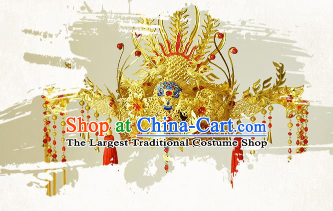 Chinese Ancient Ming Dynasty Princess Phoenix Coronet Hairpins Traditional Hanfu Court Hair Accessories for Women