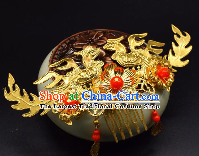 Chinese Ancient Tang Dynasty Hair Comb Hairpins Traditional Hanfu Court Princess Hair Accessories for Women