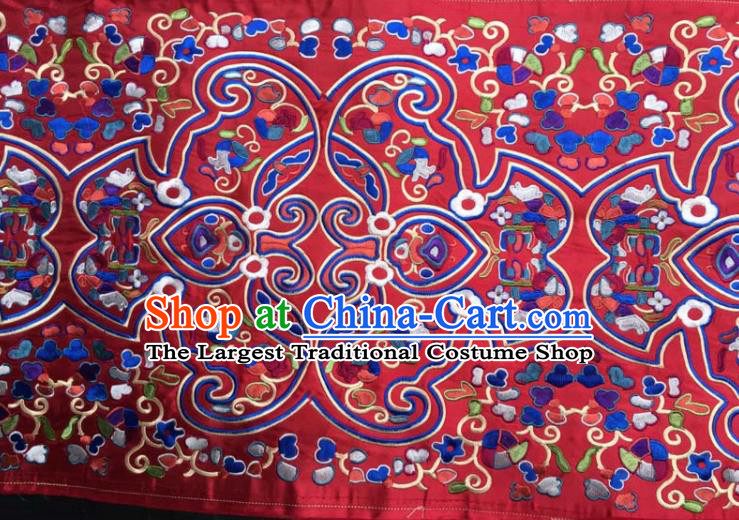 Chinese Traditional National Embroidered Red Dress Patch Embroidery Cloth Accessories